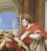 Giovanni Battista Tiepolo St Charles Borromeo (mk08) oil painting on canvas